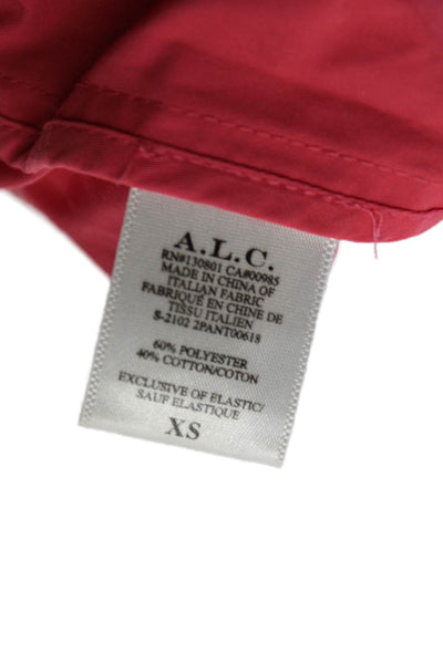 A.L.C. Womens Two Pocket Elastic Waist High-Rise Shorts Pink Size XS