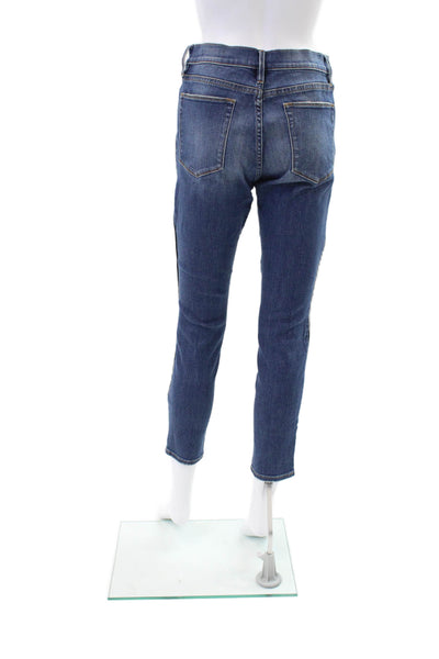 Frame Womens Le High Rise Skinny Leg Serrano Jeans Blue Cotton Size 28
