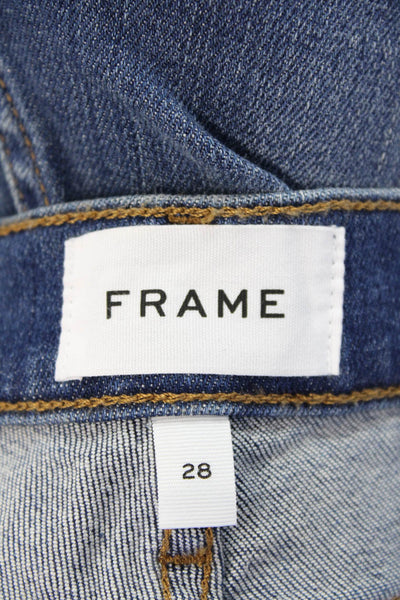 Frame Womens Le High Rise Skinny Leg Serrano Jeans Blue Cotton Size 28