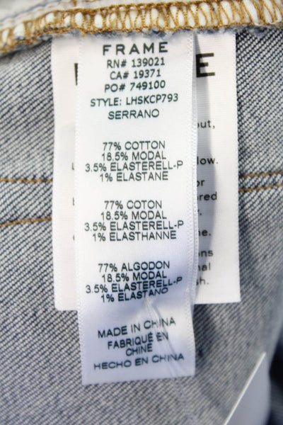 Frame Womens Le High Rise Skinny Leg Serrano Jeans Blue Cotton Size 28