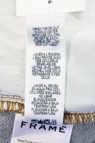 Frame Womens Le High Rise Skinny Leg Serrano Jeans Blue Cotton Size 28