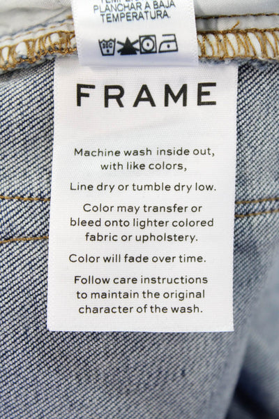 Frame Womens Le High Rise Skinny Leg Serrano Jeans Blue Cotton Size 28
