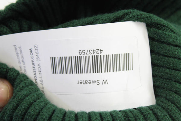Pink Rose Womens Knit Textured V-neck Sweater Vest Green Size S