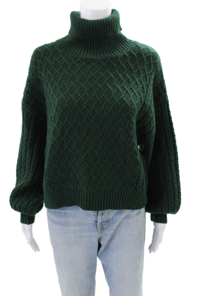 Pink Rose Womens Knit Textured V-neck Sweater Vest Green Size S