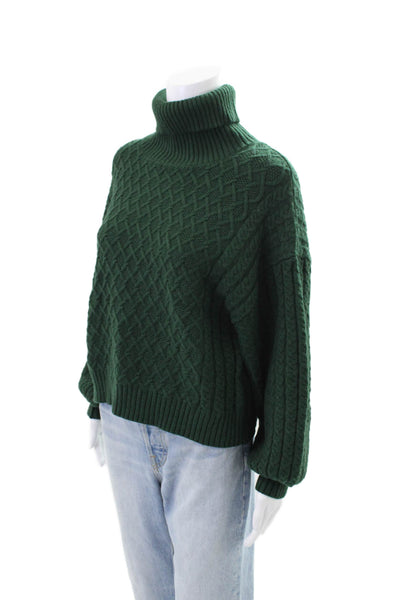 Pink Rose Womens Knit Textured V-neck Sweater Vest Green Size S