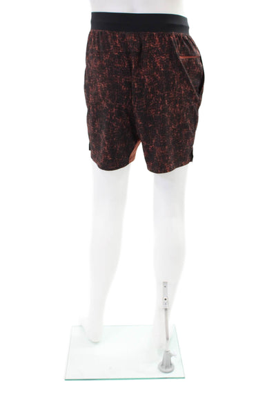 Lululemon Mens Drawstring Elastic Waistband Colorblock Shorts Black Size M