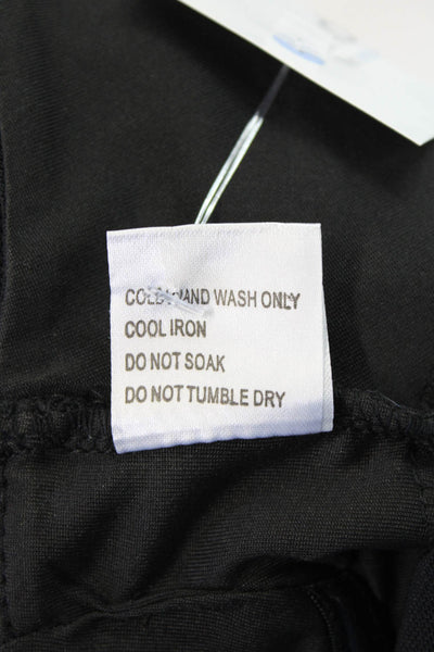 Princess Polly Womens Tie Closure Long Sleeves Cropped Blouse Black Size 0