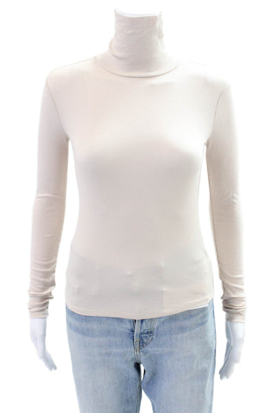 Sunday Best Womens Long Sleeves Turtleneck Sweater Mocha Beige Size Extra Small