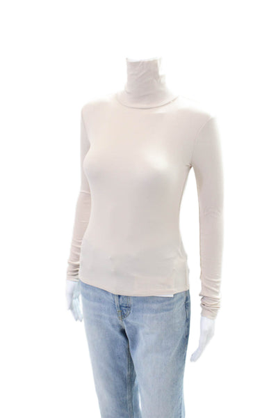 Sunday Best Womens Long Sleeves Turtleneck Sweater Mocha Beige Size Extra Small