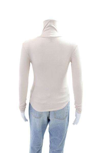 Sunday Best Womens Long Sleeves Turtleneck Sweater Mocha Beige Size Extra Small