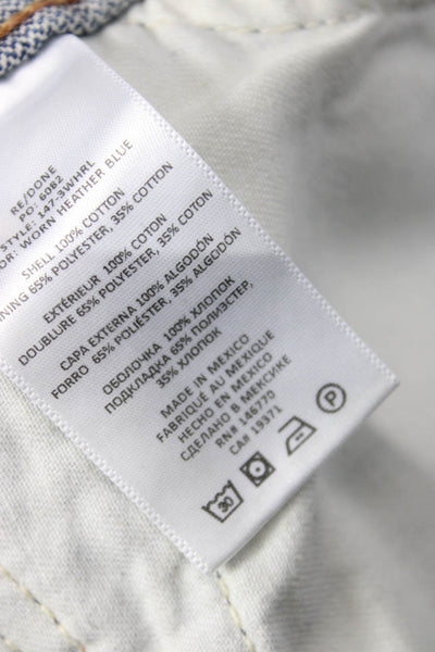 Re/Done Womens Medium Wash Ripped High Rise Straight Leg Jeans Blue Size 25