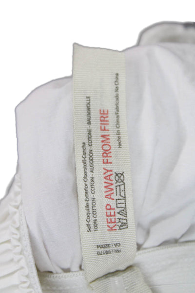 Intimately Free People Womens Cotton Buttoned Elastic Waist Shorts White Size S