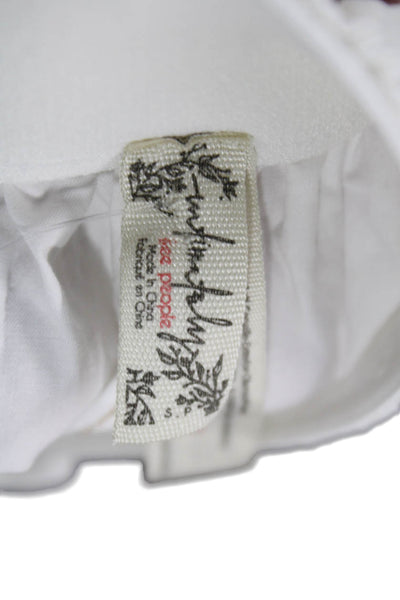 Intimately Free People Womens Cotton Buttoned Elastic Waist Shorts White Size S