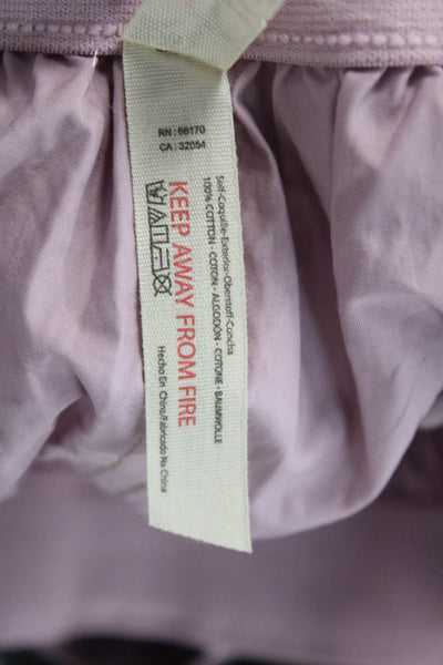 Intimately Free People Womens Cotton Buttoned Elastic Waist Shorts Pink Size S