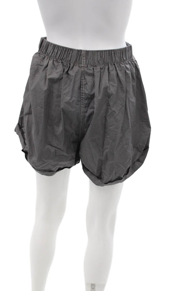 Intimately Free People Womens Cotton Buttoned Elastic Waist Shorts Grau Size S