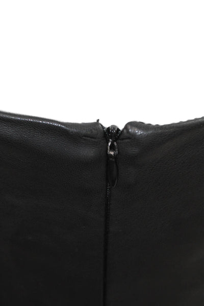 Catherine Catherine Malandrino Womens Faux Leather Maxi Skirt Black Size 6