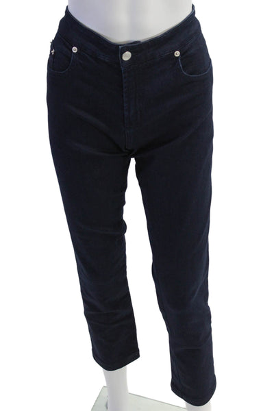Fabrizio Gianni Jeans Womens Mid Rise Dark Wash Straight Leg Jeans Blue Size 8