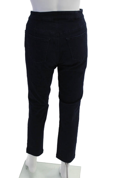 Fabrizio Gianni Jeans Womens Mid Rise Dark Wash Straight Leg Jeans Blue Size 8