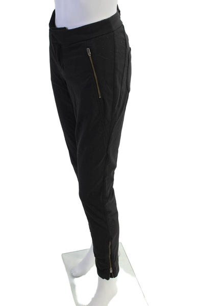 Athleta Womens Textured Elastic Waistband Straight Pants Black Size S