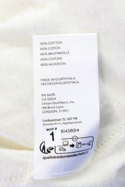 We The Free Womens Cotton Round Neck Short Sleeve Top White Size XS