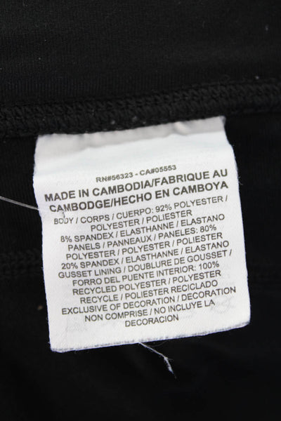 Nike Womens Textured Drawstring Lined Fitted Leggings Black Size S
