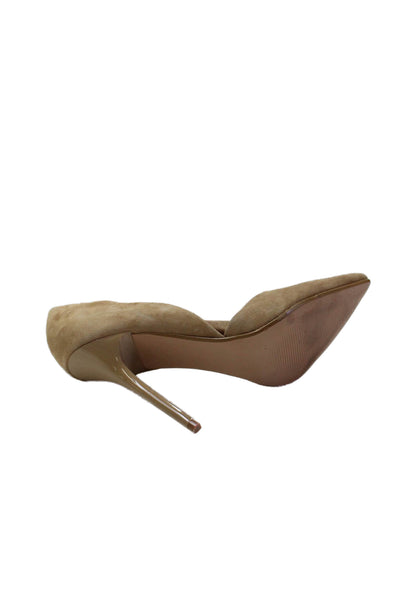 Steve Madden Womens Stiletto Pointed Toe Dorsay Pumps Brown Suede Size 8M
