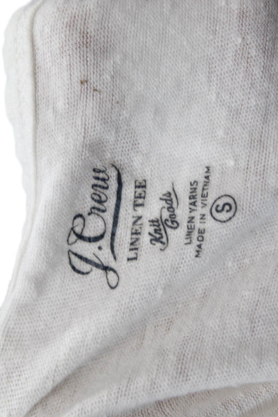J Crew Womens Scoop Neck Linen Knit Tank Top White Size Small
