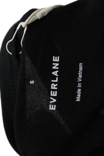 Everlane Womens Short Sleeve Scoop Neck Cotton Muscle Tee Shirt Black Small