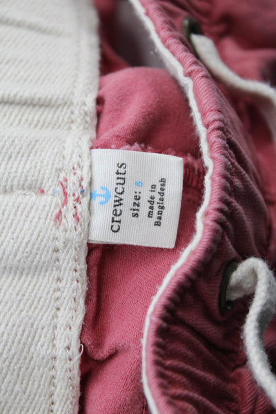 Crewcuts Girls Drawstring Cotton Twill Shorts Pink Size 5
