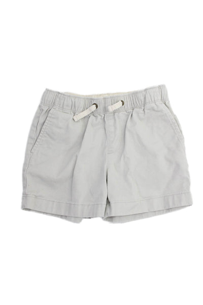 Crewcuts Girls Drawstring Cotton Twill Shorts Gray Size 5