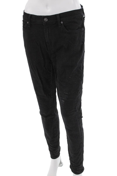 7 For All Mankind Women's High Waist Ankle Gwenevere Jeans Black Size 29