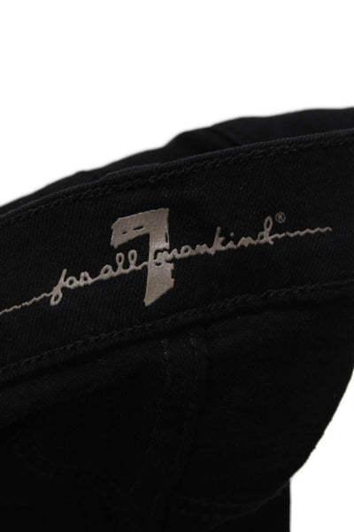7 For All Mankind Women's High Waist Ankle Gwenevere Jeans Black Size 29