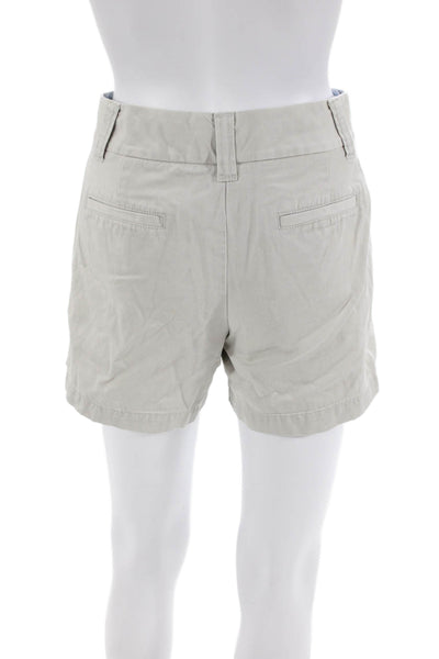 J Crew Womens Cotton High Rise Classic Twill Chino Shorts Light Khaki Size 6