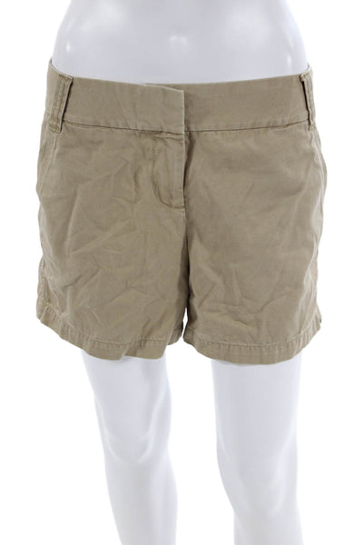 J Crew Womens Cotton High Rise Classic Twill Chino Shorts Khaki Size 6