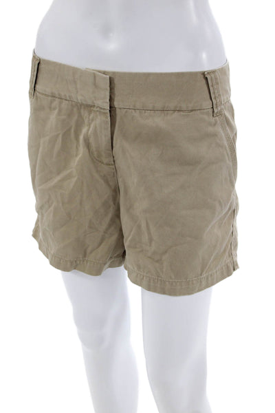 J Crew Womens Cotton High Rise Classic Twill Chino Shorts Khaki Size 6
