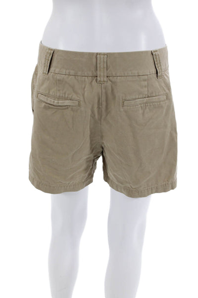 J Crew Womens Cotton High Rise Classic Twill Chino Shorts Khaki Size 6