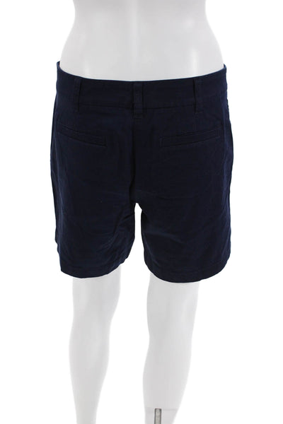 J Crew Womens Cotton High Rise Chino Shorts Navy Blue Size 6