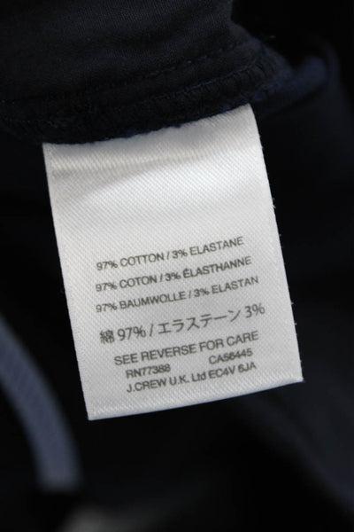 J Crew Womens Cotton High Rise Chino Shorts Navy Blue Size 6