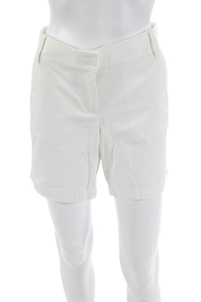 J Crew Womens Cotton High Rise Broken In Chino Shorts White Size 6
