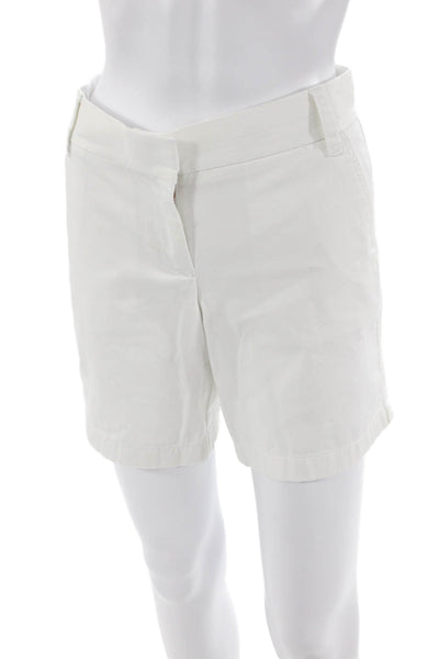 J Crew Womens Cotton High Rise Broken In Chino Shorts White Size 6