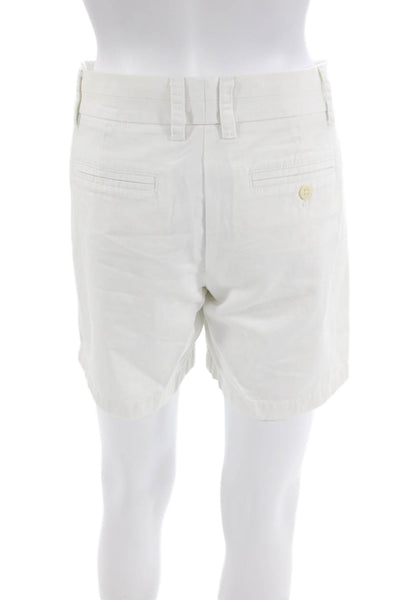 J Crew Womens Cotton High Rise Broken In Chino Shorts White Size 6
