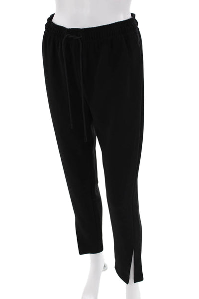 Theory Womens Admiral Crepe High Rise Slit Keg Pull On Pants Black Size 00