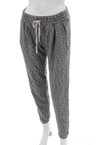 Theory Womens High Rise Terra Clade Sweatpants Black White Cotton Size Petite