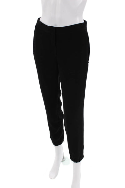 Theory Womens High Rise Zip Up Gavran Jogger Pants Black Size 0