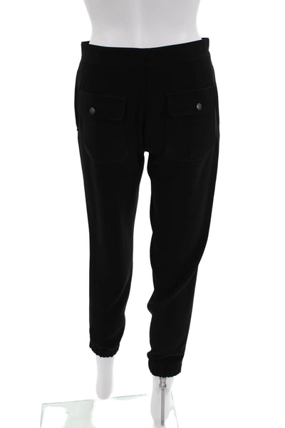 Theory Womens High Rise Zip Up Gavran Jogger Pants Black Size 0