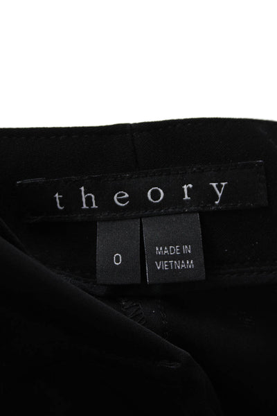 Theory Womens High Rise Zip Up Gavran Jogger Pants Black Size 0