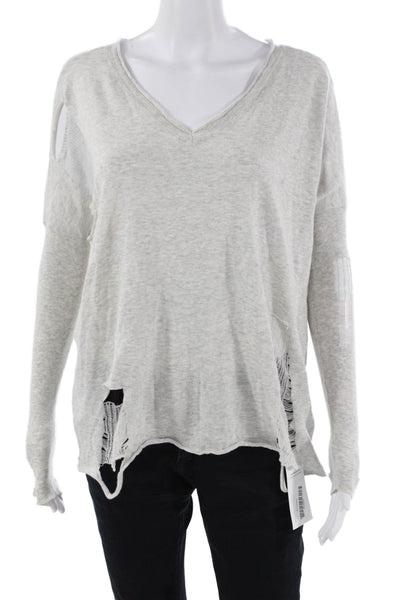 Theory Womens Edasha R Clade Sweater Black White Cotton  Size Petite