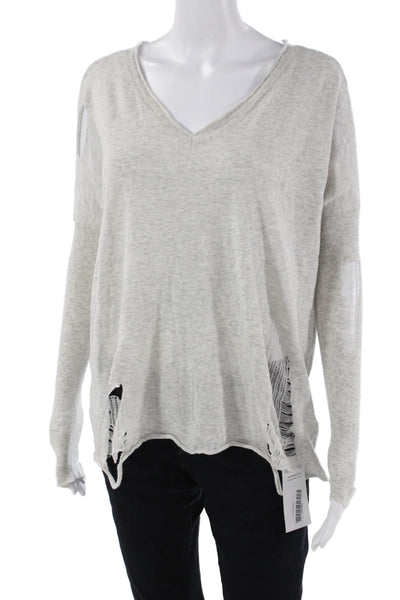 Theory Womens Edasha R Clade Sweater Black White Cotton  Size Petite