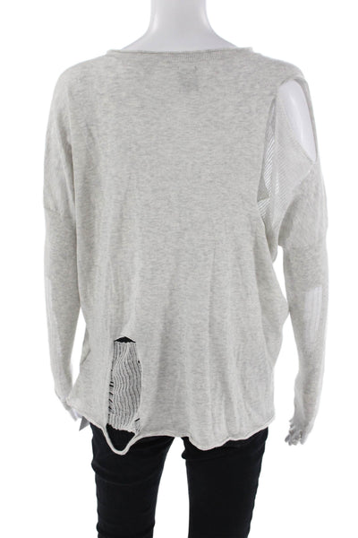 Theory Womens Edasha R Clade Sweater Black White Cotton  Size Petite