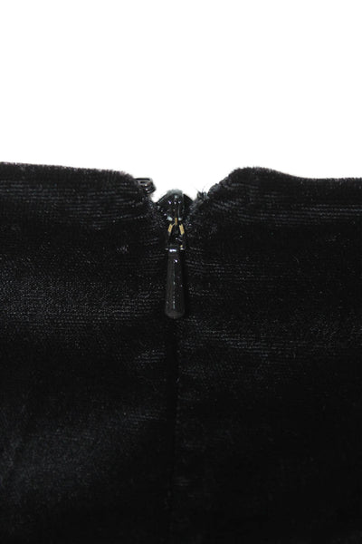 Jill Stuart Dress Womens Velvet Strapless Sequined Bow Dress Black Size 4